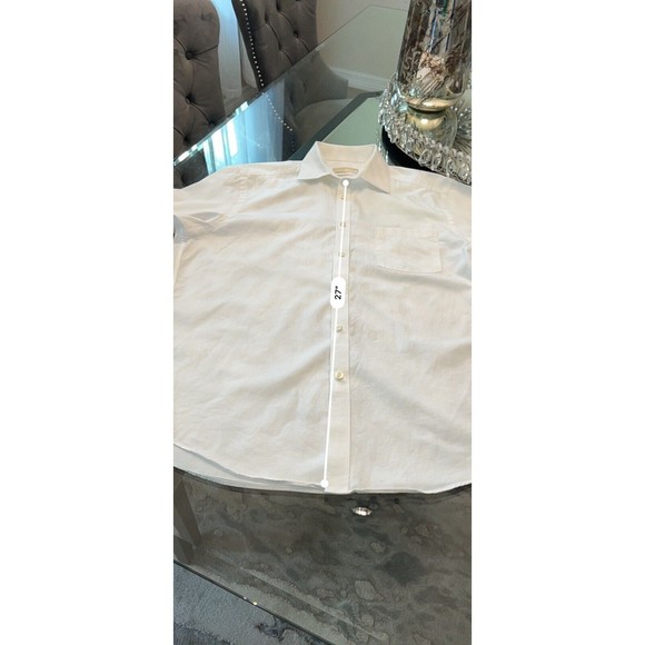 Michael Kors Shirt Mens L Large White Button Up Long Sleeve Casual Cotton Adult - Picture 13 of 16